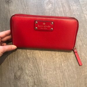 Kate spade red wallet